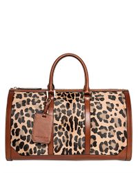 Burberry Prorsum Leopard Ponyskin and Check Canvas Bag in ...