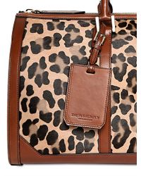 Burberry Prorsum Leopard Ponyskin and Check Canvas Bag in ...