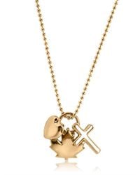 DSquared² | Metallic Heartcross and Leaf Pendant Necklace for Men | Lyst