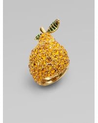 Marc By Marc Jacobs | Metallic Anniversary Pavé Pear Ring | Lyst