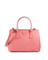 Prada Saffiano Lux Small Tote Bag in Pink - Lyst