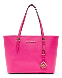 MICHAEL Michael Kors Small Jetset Travel Tote Bag in Neon Pink (Pink ...