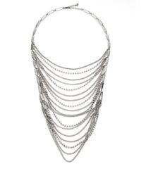 ABS By Allen Schwartz | Metallic Draped Swag Bib Necklace | Lyst