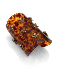 Alexander McQueen | Brown Tortoiselook Bee Bracelet | Lyst