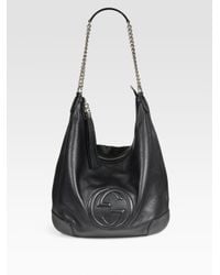 gucci soho chain leather bag hobo
