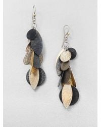 Gurhan | Metallic Willow 24k Yellow Gold & Sterling Silver Cluster Drop Earrings | Lyst