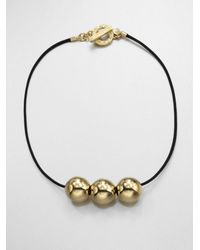 Marc By Marc Jacobs | Metallic Triple Ball Necklace Goldtone for Men | Lyst