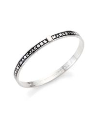Marc By Marc Jacobs | Metallic Skinny Logo Bangle Bracelet | Lyst