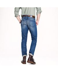 Lyst - J.Crew Wallace & Barnes Slim Selvedge Jean In White Oak Cone ...