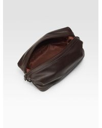 Saks Fifth Avenue | Brown Leather Travel Kit for Men | Lyst