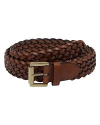 Mulberry Unisex Plaited Belt in Oak Natural Leather (Brown) for Men | Lyst