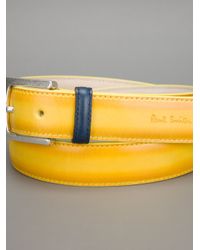 yellow leather belt mens