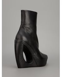 ann demeulemeester wedge boot