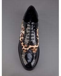 leopard skin brogues