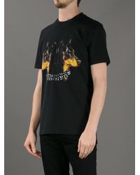 Givenchy Doberman Print Tshirt in Black for Men - Lyst