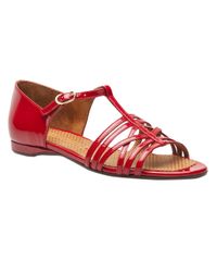 Chie Mihara Gipsy Patent Flat in Red - Lyst