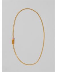 Helena Rohner | Metallic Gn111l Leather On Chain Necklace | Lyst