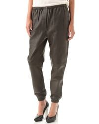 3.1 Phillip Lim | Black Leather Sweatpants | Lyst
