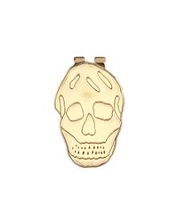 Alexander McQueen Metallic Skull Money Clip for men