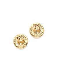 Marc By Marc Jacobs | Metallic Turnlock Stud Earrings | Lyst