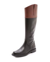 two tone riding boots