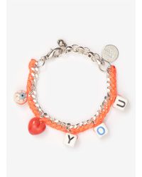 Venessa Arizaga | Orange 'love You' Woven Bracelet | Lyst