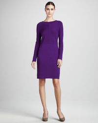 purple wool dress