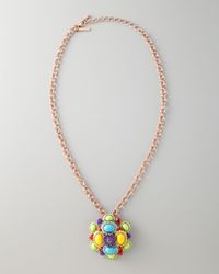 Oscar de la Renta | Metallic Swirls Double Necklace | Lyst