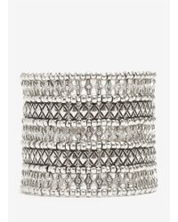Philippe Audibert | Metallic Five-row Bead And Crystal Bracelet | Lyst