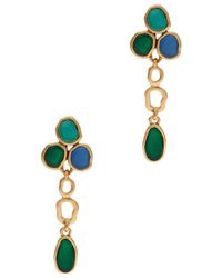 Oscar de la Renta | Multi Green Drop Earrings | Lyst