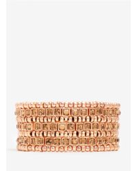 Philippe Audibert | Metallic Three-row Bead And Stone Bracelet | Lyst
