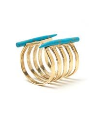 Kelly Wearstler | Metallic Banded Horn Cuff in Turquoise | Lyst