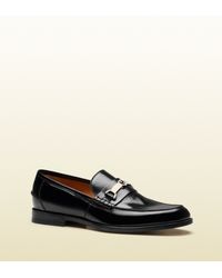 leather loafer with interlocking g horsebit
