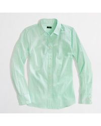 J.Crew Factory Stripe Button down Shirt in Mint (Green) - Lyst