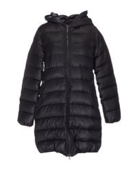 Duvetica | Black Down Jacket With Hood - Blue | Lyst