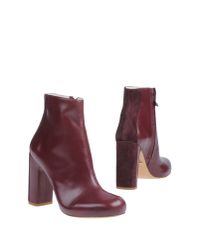 Schumacher - Red Ankle Boots - Lyst