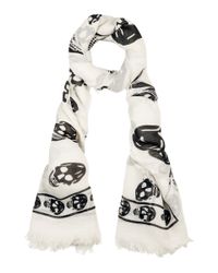 Alexander McQueen | Multicolor Classic Skull Modal-silk Scarf | Lyst