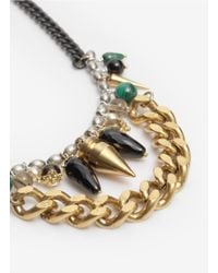 Ela Stone | Metallic Angelica Double-chain Pendant Necklace | Lyst