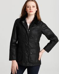 Barbour Beadnell Wax Jacket in Black - Lyst