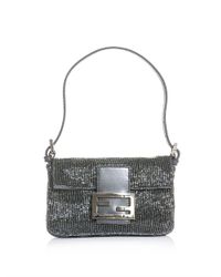 fendi monogram space grey shoulder bag