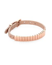 Michael Kors | Pink Rectangular Slide Bead Saffiano Leather Bracelet | Lyst