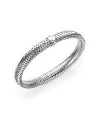 Roberto Coin | Metallic Primavera 18k White Gold Large Woven Bracelet | Lyst