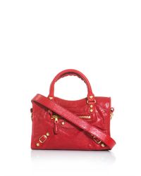 balenciaga city mini red