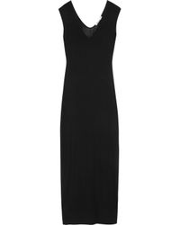 T By Alexander Wang | Black Stretch-modal Sleeveless Twist Dress | Lyst