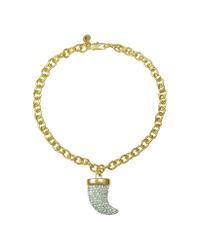 Juicy Couture - Pink Pave Horn Chunky Necklace - Lyst