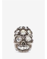 Alexander McQueen | Metallic Victorian Jeweled Skull Ring | Lyst