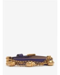 Alexander McQueen | Purple Double Wrap Chain Bracelet | Lyst