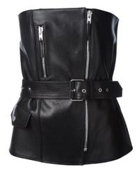 Jean Paul Gaultier Leather Bustier in Black | Lyst