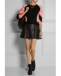 flared louise rag bone skirt leather mini