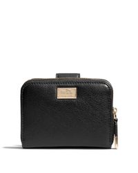 COACH Madison Medium Zip Wallet Around in Leather in li/Black (Black) - Lyst